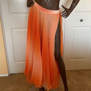 Orange belly dancing skirt, NWOT